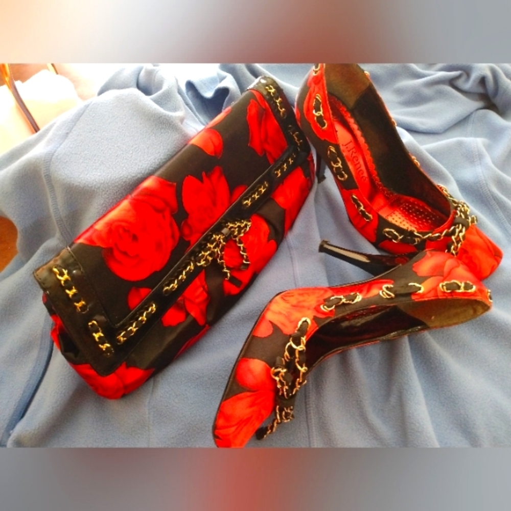 Shoes and matching clutch by J.Renee, size 7